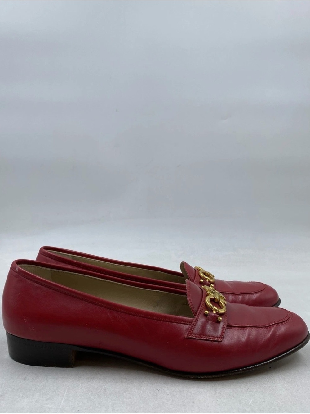 Salvatore Ferragamo Red Leather Loafer 8.5 B
